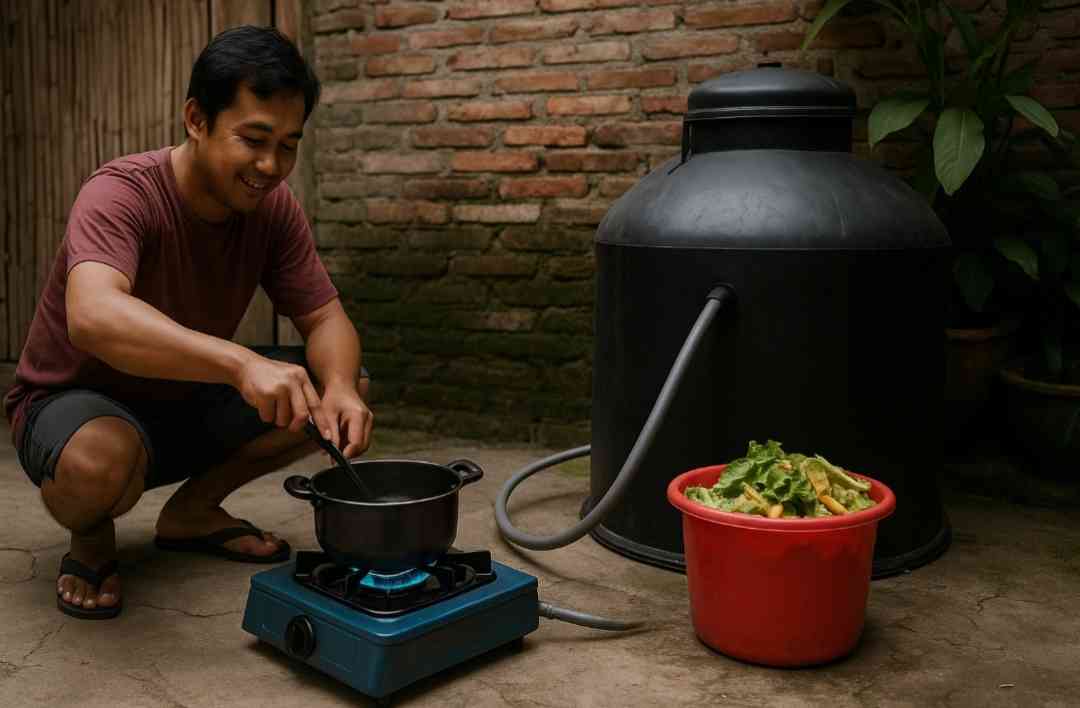 Ilustrasi Penggunaan Kompor Biogas